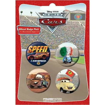 Placka set - Auta 2 - 4x38mm