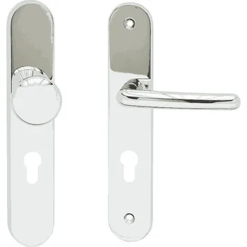 Dveřní kování Cobra Sveva ochranné kování Provedení: pravá klika/koule - otvor pro FAB klíč PZ-RE, Povrch: chrom lesk, Rozteč: 90