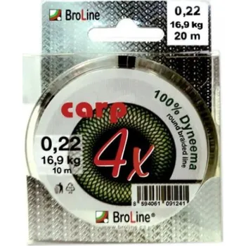 Pletená Šňůra BroLine Carp Dyneema Blister 2x10m 0,10mm