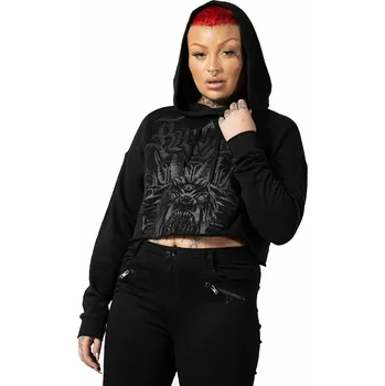 Dámská mikina mikina s kapucí dámské - Bellow Cropped - KILLSTAR - KSRA005226 - XS