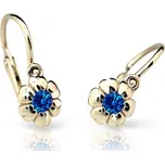 Cutie Jewellery Dětské náušnice zlaté C2151Z-Blue Dark