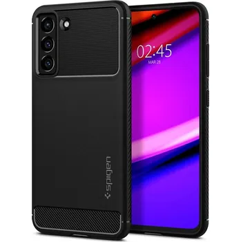 Pouzdro na mobilní telefon Spigen Rugged Armor pro Samsung Galaxy S21 FE černé