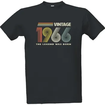 Pánská móda Tričko s potiskem Vintage 1966, the legend was born pánské