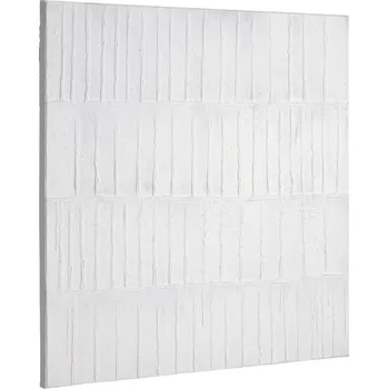 Obraz Šedo bílý obraz Kave Home Basilisa 90 x 90 cm