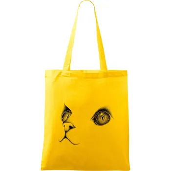 Kočičí oči černé - Taška bavlněná - 42 x 38 cm ( Žlutá )