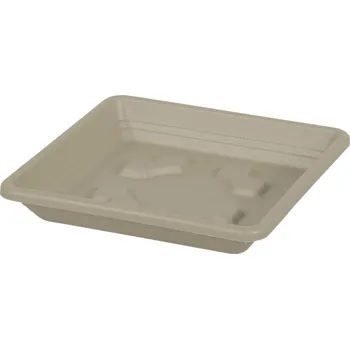 Podmiska pod květník QUADRATO plastová hnědošedá velikost misky: 36x36cm
