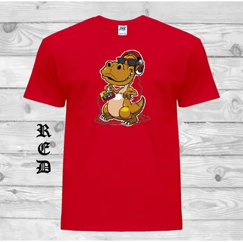 Dětská móda detske-levne-bavlnene-tricko-potisk-jester-sluchatka Barva: Red - červená, velikost: 140