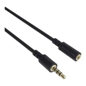 PremiumCord Kabel Jack 3.5mm 4 pinový M/F 3m