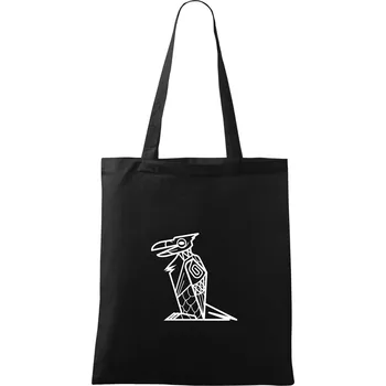 Nákupní taška Mayové - zvířata papoušek - Taška bavlněná - 42 x 38 cm ( Černá )