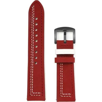 Ostatní příslušenství k chytrým hodinkám eses Kožený řemínek - Vínový s bílým vzorem, 22 mm