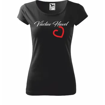 Dámské tričko ON-DESIGN Dámské tričko VÁCLAV HAVEL Velikost: 2XL, Barva: černá