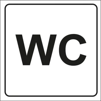 Informační tabulka Walteco Samolepka WC 8 x 8 cm