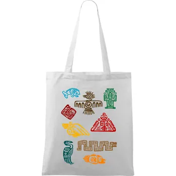 Mayové - ikony příšery - Taška bavlněná - 42 x 38 cm ( Bílá )