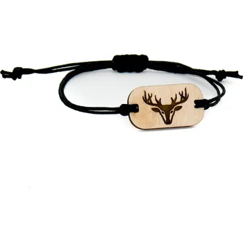 Náramek art-wood.cz Provázkový náramek - Jelen