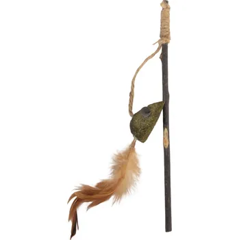 Hračka pro kočku CAMON PRUT S PEŘÍM 25 cm