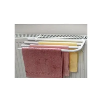 Sušák na prádlo Sušák trojramenný na deskový radiátor, délka sušáku 50 cm, hloubka radiátoru 100 mm, barva bílá lesklá