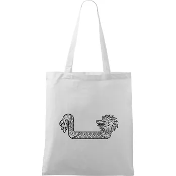 Nákupní taška Mayové - zvířata drak - Taška bavlněná - 42 x 38 cm ( Bílá )