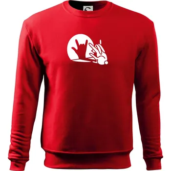 Zajíc stín rock - Mikina Essential dětská - 146 cm/10 let ( Červená )