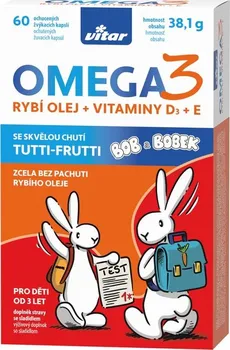 Vitar Kids Omega 3 + vitamín D + E 60 cps.