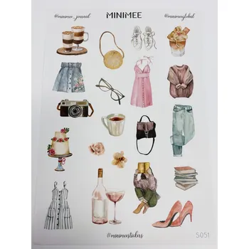 Dětské zboží MINIMEE Papírové samolepky v aršíku A5 Lady 2