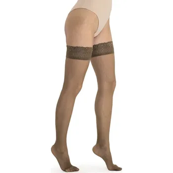 Dámské punčochy SOLIDEA Brigitte Micro Rette 70 stehenní punčochy, Barva Paprika, Velikost S