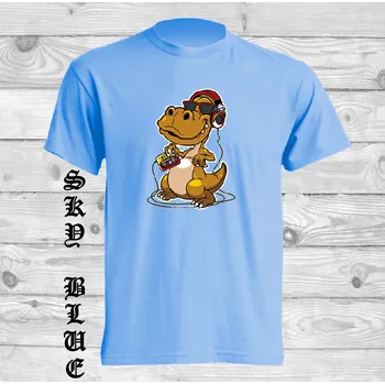 Chlapecké tričko detske-levne-bavlnene-tricko-potisk-jester-sluchatka Barva: Sky blue - nebesky modrá, velikost: 140