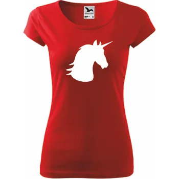 Dámské tričko ON-DESIGN Dámské tričko s JEDNOROŽCEM Velikost: L, Barva: červená