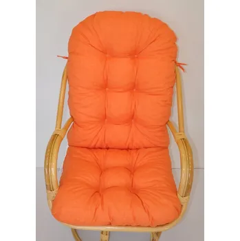 Podsedák Axin Trading s.r.o. Polstr na křeslo Havai látka oranžový melír