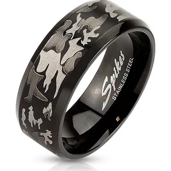 Prsten Pánský ocelový prsten camouflage (70)