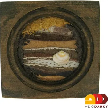 Obraz Kožený obrázek v dřevěném rámu 9 cm (Originální obrázek z kůže na zeď)