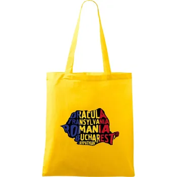 Mapy - názvy měst - Rumunsko - Taška bavlněná - 42 x 38 cm ( Žlutá )