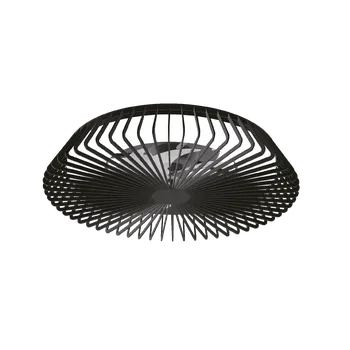 Stropní ventilátor Mantra Himalaya, stropní svítidlo s ventilátorem a dálkovým ovladačem, LED 70W 2700K-5000K, černá, průměr 63cm