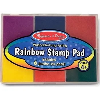 Dětské razítko Razítkovací polštářek - Duha, mix 6 barev (M&D)