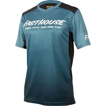 cyklistický dres Fasthouse Alloy Slade Jersey Blue Black Velikost: M