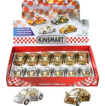 autíčko KINSMART Auto model 1:32 VW New Beetle kov PB 13cm 2 druhy