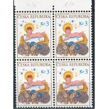 Poštovní známka Česká pošta (1999) č. 240 ** - Česká republika - 4-bl - Vánoce - vada 7/1 a 8/1