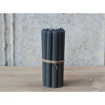 Svíčka Granitová úzká svíčka Taper coal - Ø 1,2 *13cm / 2.5h