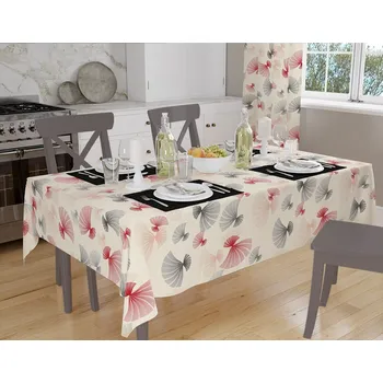 ubrus Orbytex Ubrus teflonový - vějíř červený Rozměry: 40x80, Tvar: Obdélník