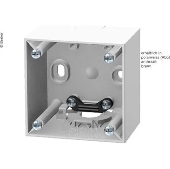 Elektrická zásuvka Berker Zásuvková krabička AP Nízká Bílá