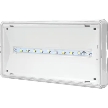 Nouzové osvětlení MODUS Svítidlo nouzové EXIT L 1W LED 125 lm BASIC IP65 3h , svítící při výpadku, bílé, OZN/ETL/1W/E/3/SE/X/WH