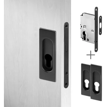 Dveřní kování AC-T Servis ACT set pro posuvné dveře PZ HRANATÝ (černý)