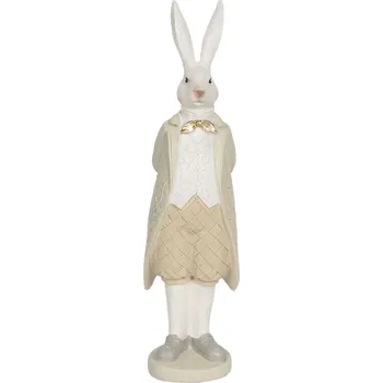 Bytová dekorace Dekorační soška králíka ve fraku - 9*9*30 cm