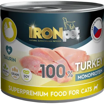 Krmivo pro kočku Recenze Ironpet Cat Monoprotein Turkey 200 g