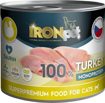 Krmivo pro kočku Ironpet Cat Monoprotein Turkey 200 g