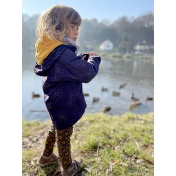 Dívčí legíny Legíny dětské zateplené hnědé se vzorem Velikost: 110/116