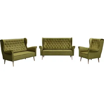 Obývací stěna Carmen sedací sestava 3+2+1 zelená