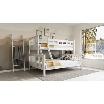 Postel Postel patrová s rošty 90/140 bílá MARIO FAMILY