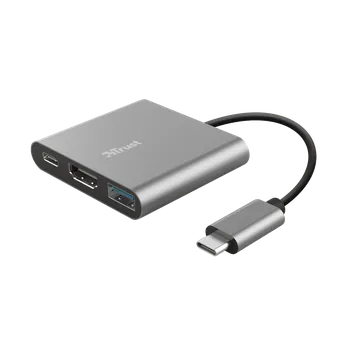 Stolní počítač Trust Dalyx 3-in-1 Multiport USB-C Adapter 23772