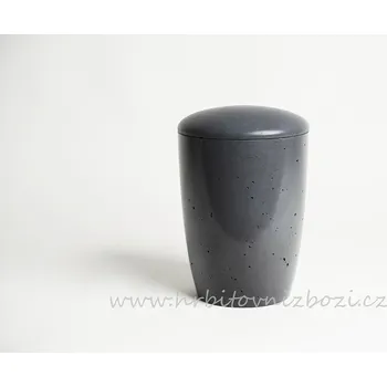 Smuteční dekorace URNYO Betonová urna tmavě šedá 27 cm