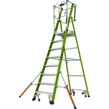 Žebřík Little Giant Profesionální pojízdný klecový žebřík Safety Cage 2.0 M8